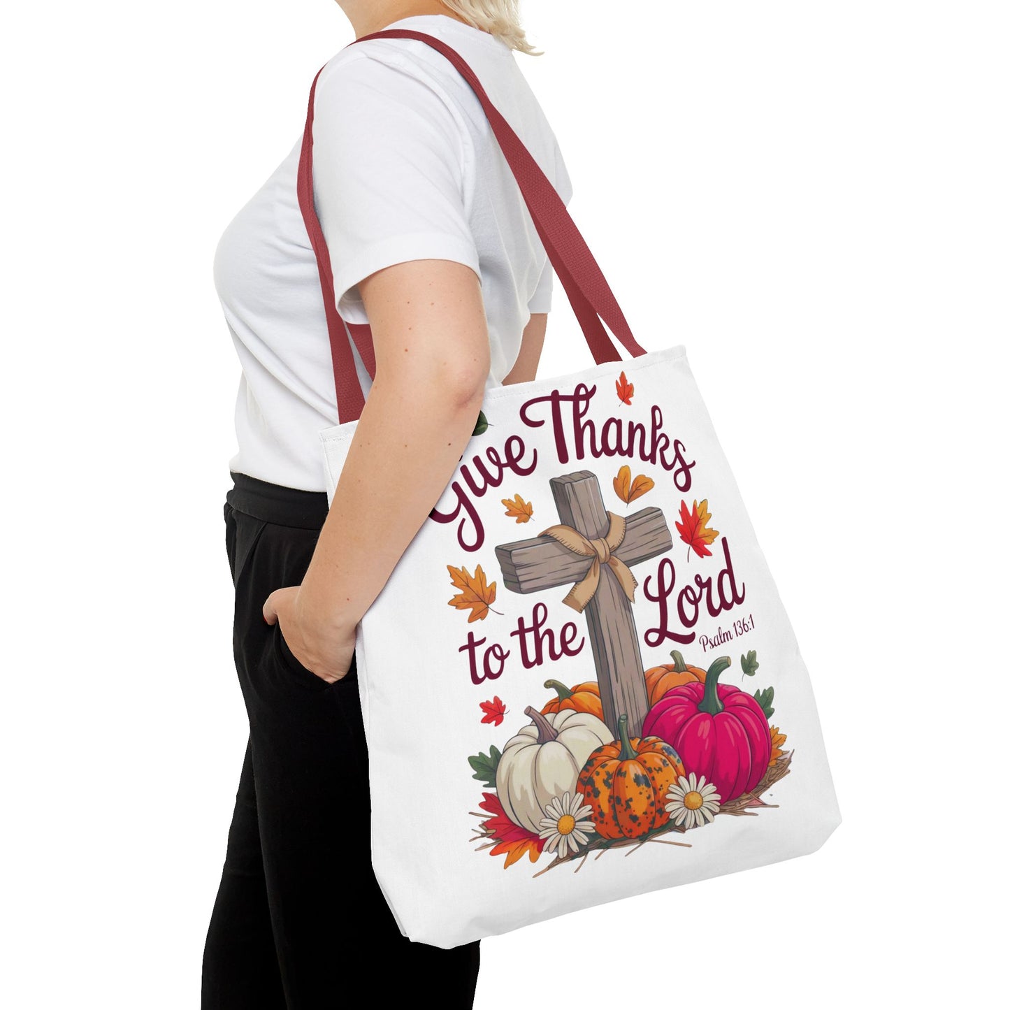 Psalm 136:1 Tote Bag