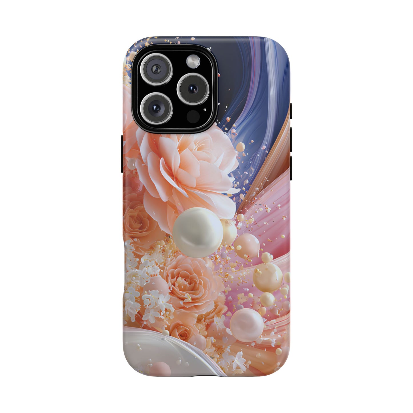 Phone Cases - Peach Pearl Elegance