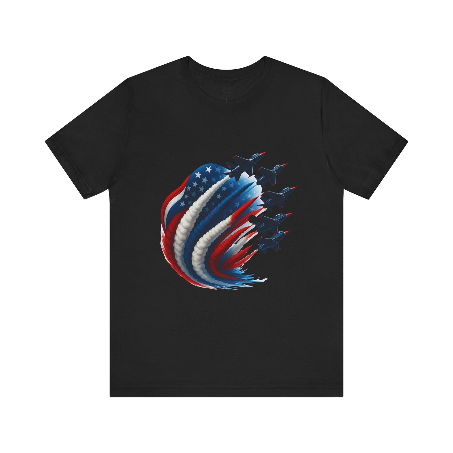 Short Sleeve Tee Wings of Freedom Airplane USA Patriotic Shirt