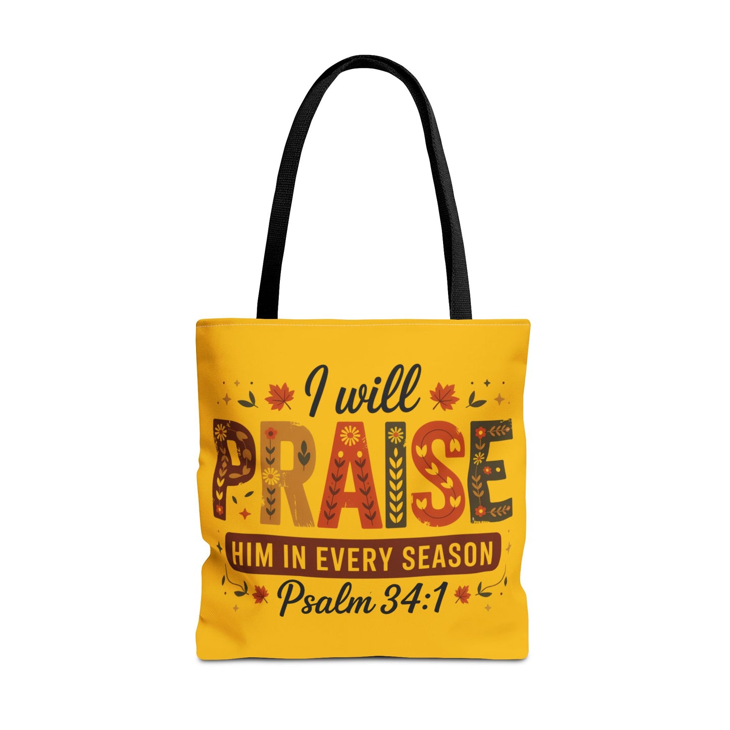 Tote Bag - Autumn Praise Collection - Psalm 34:1