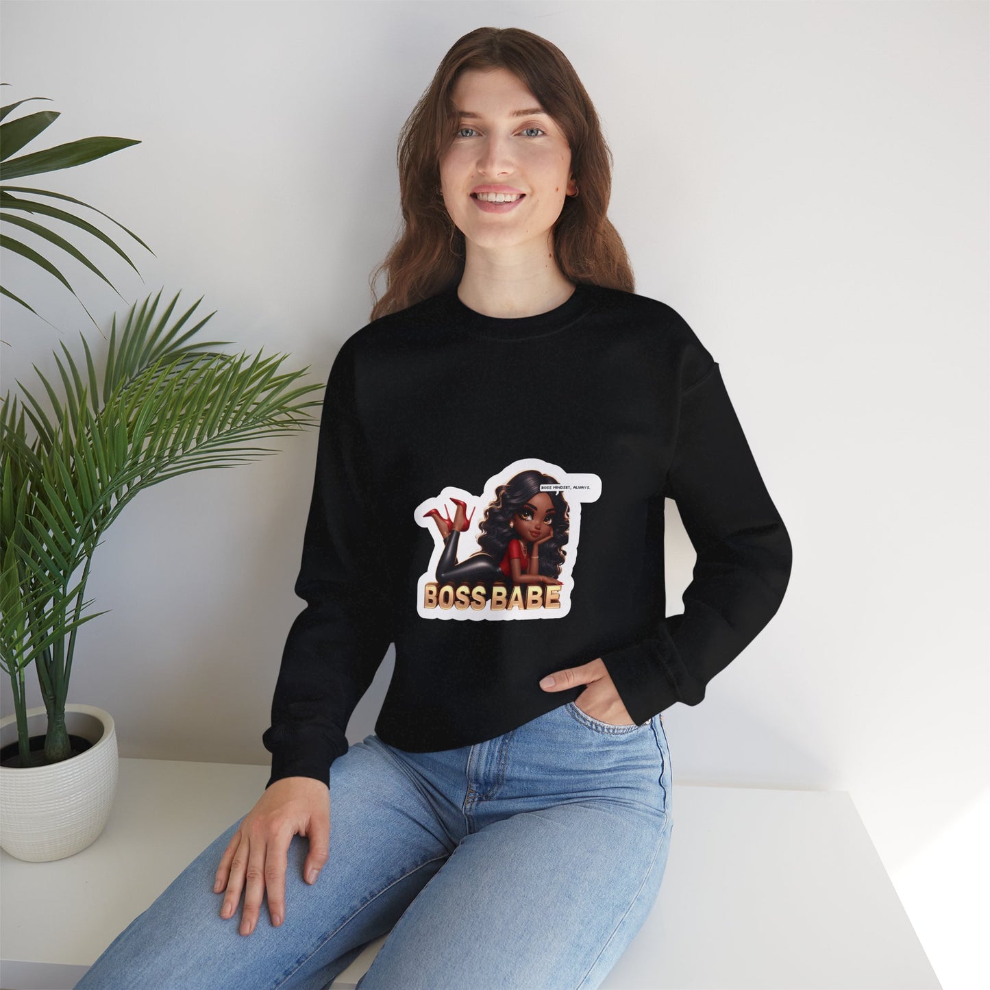 Boss Babe  Heavy Crewneck Sweatshirt