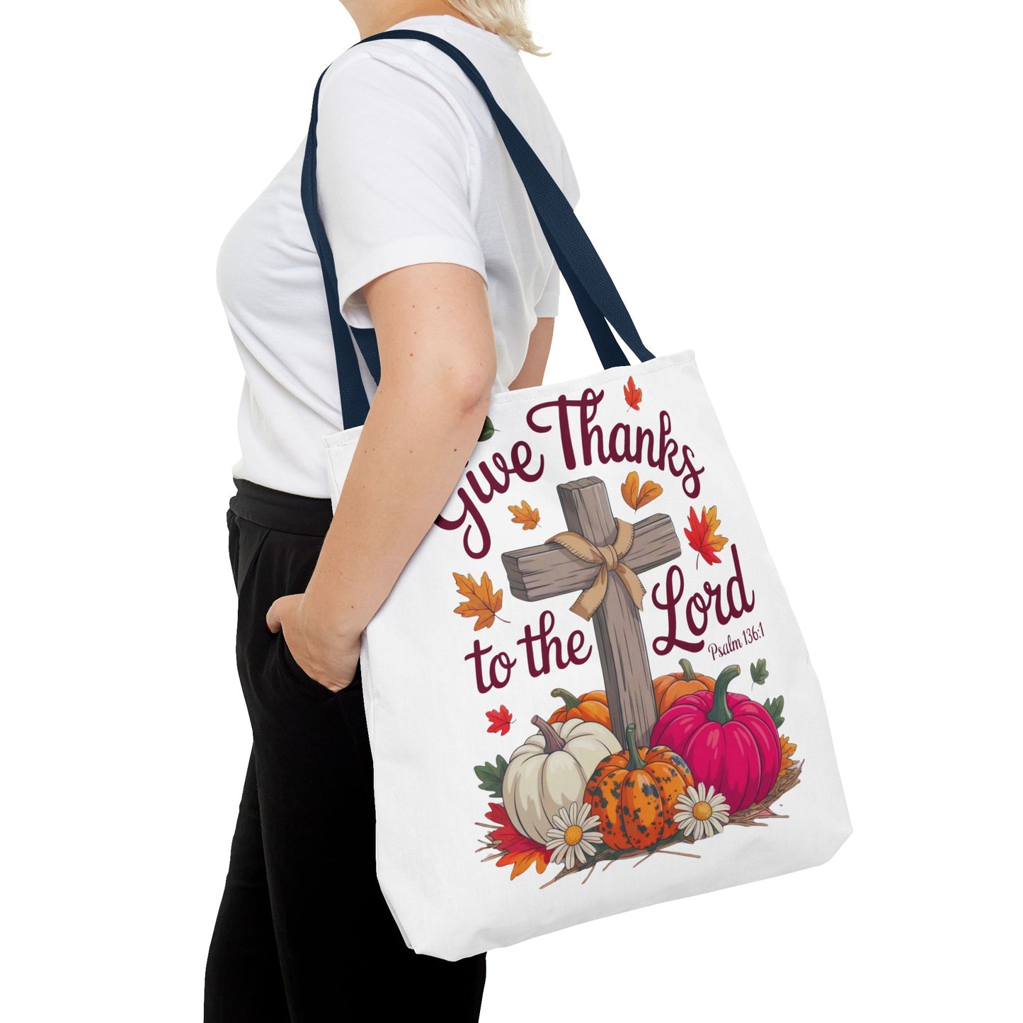 Psalm 136:1 Tote Bag