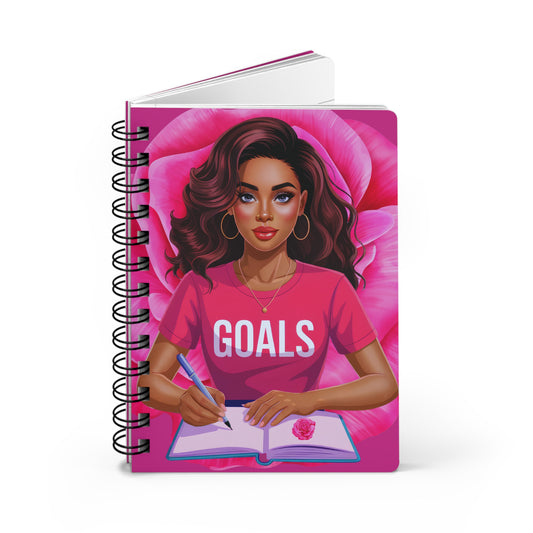 Goals Spiral Bound Journal - Inspirational Motivational Notebook