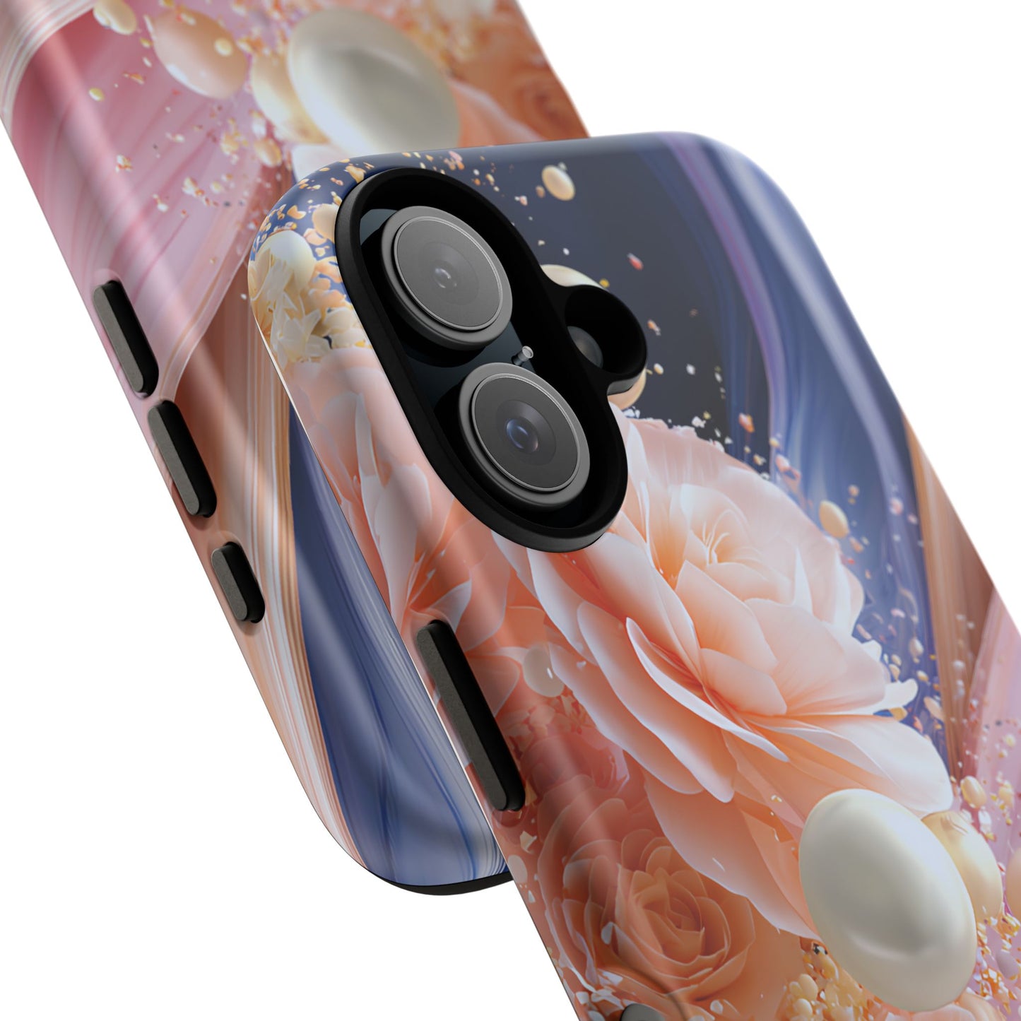 Phone Cases - Peach Pearl Elegance