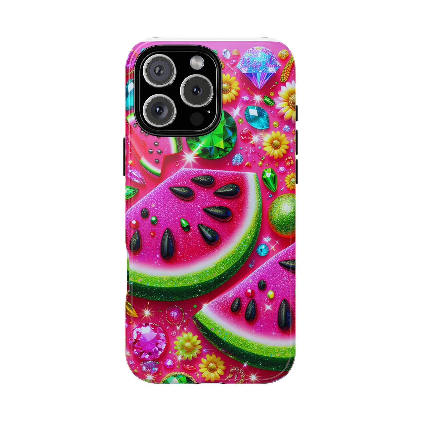 Phone Cases - Glam Melon Sparkle Tough Cases for a Stylish Look