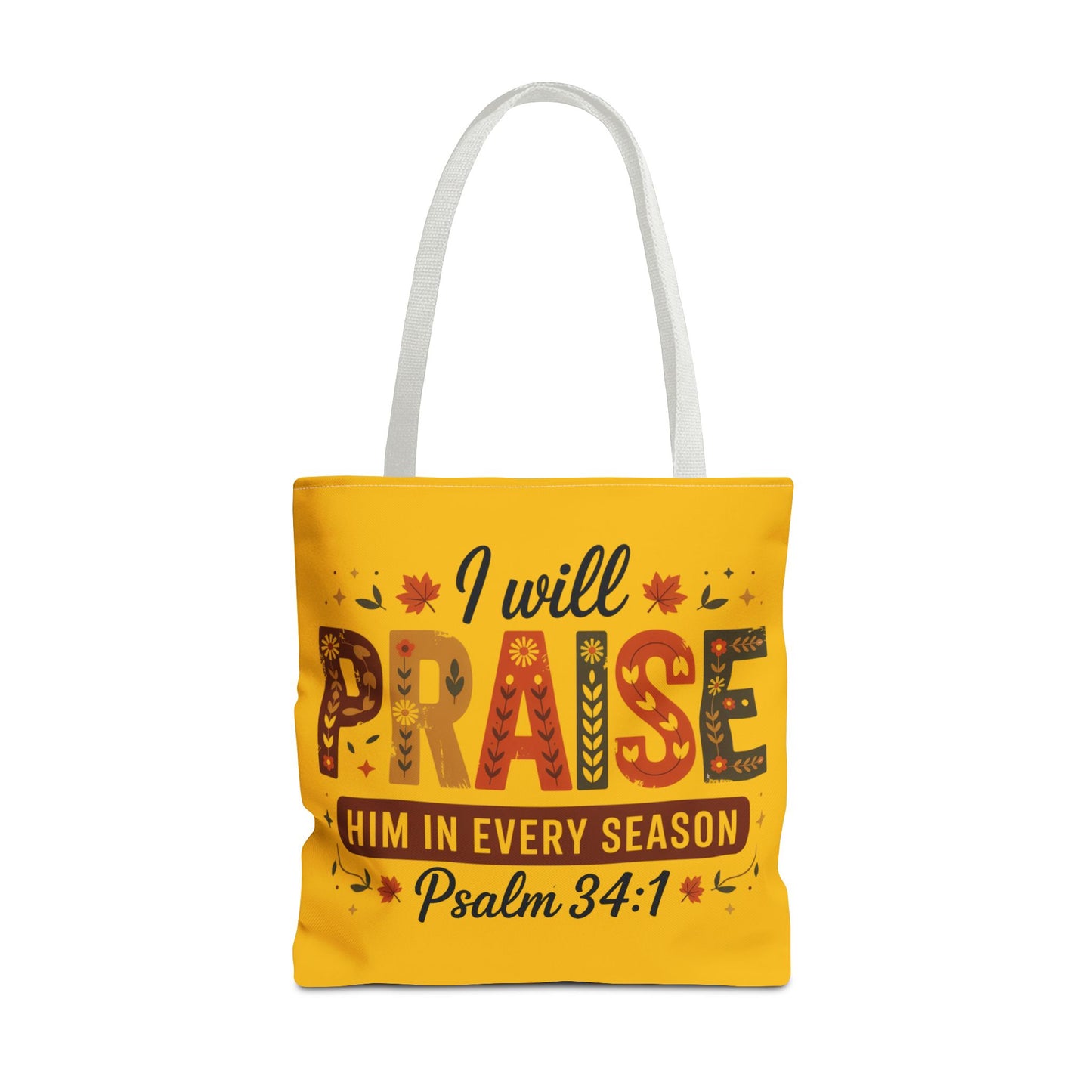 Tote Bag - Autumn Praise Collection - Psalm 34:1