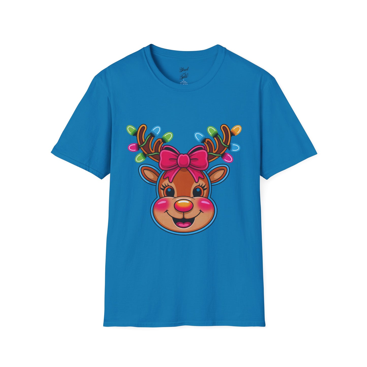 Christmas Jingle Glow Reindeer T-Shirt