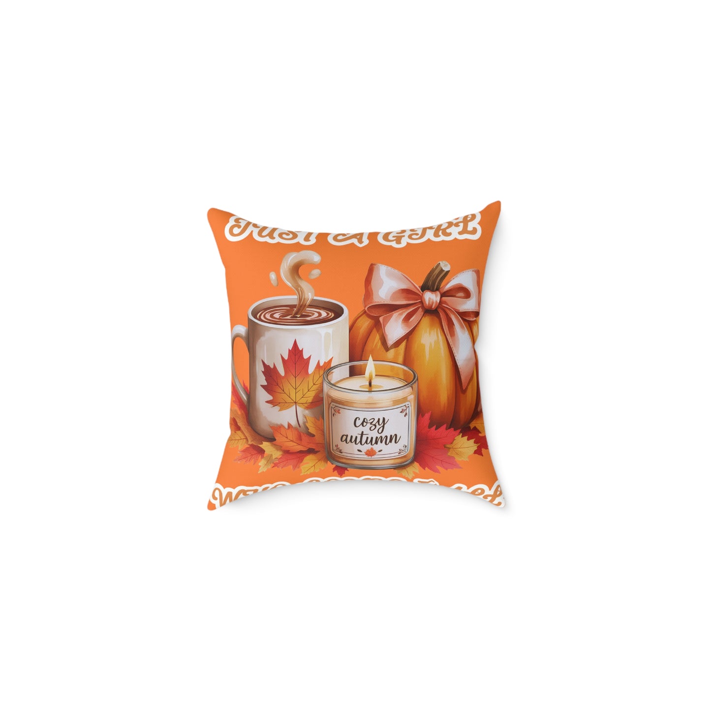 Square Pillow - Just a Girl Who Loves Fall