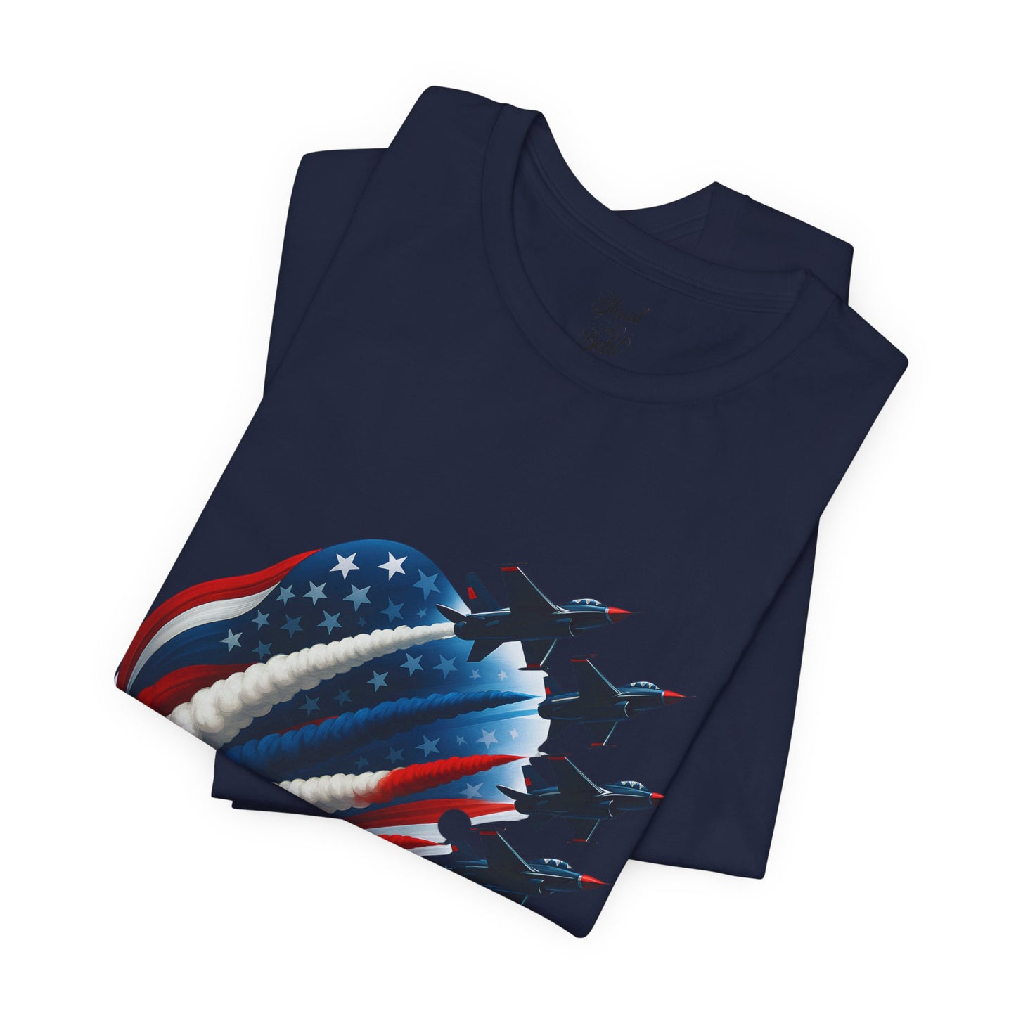 Short Sleeve Tee Wings of Freedom Airplane USA Patriotic Shirt