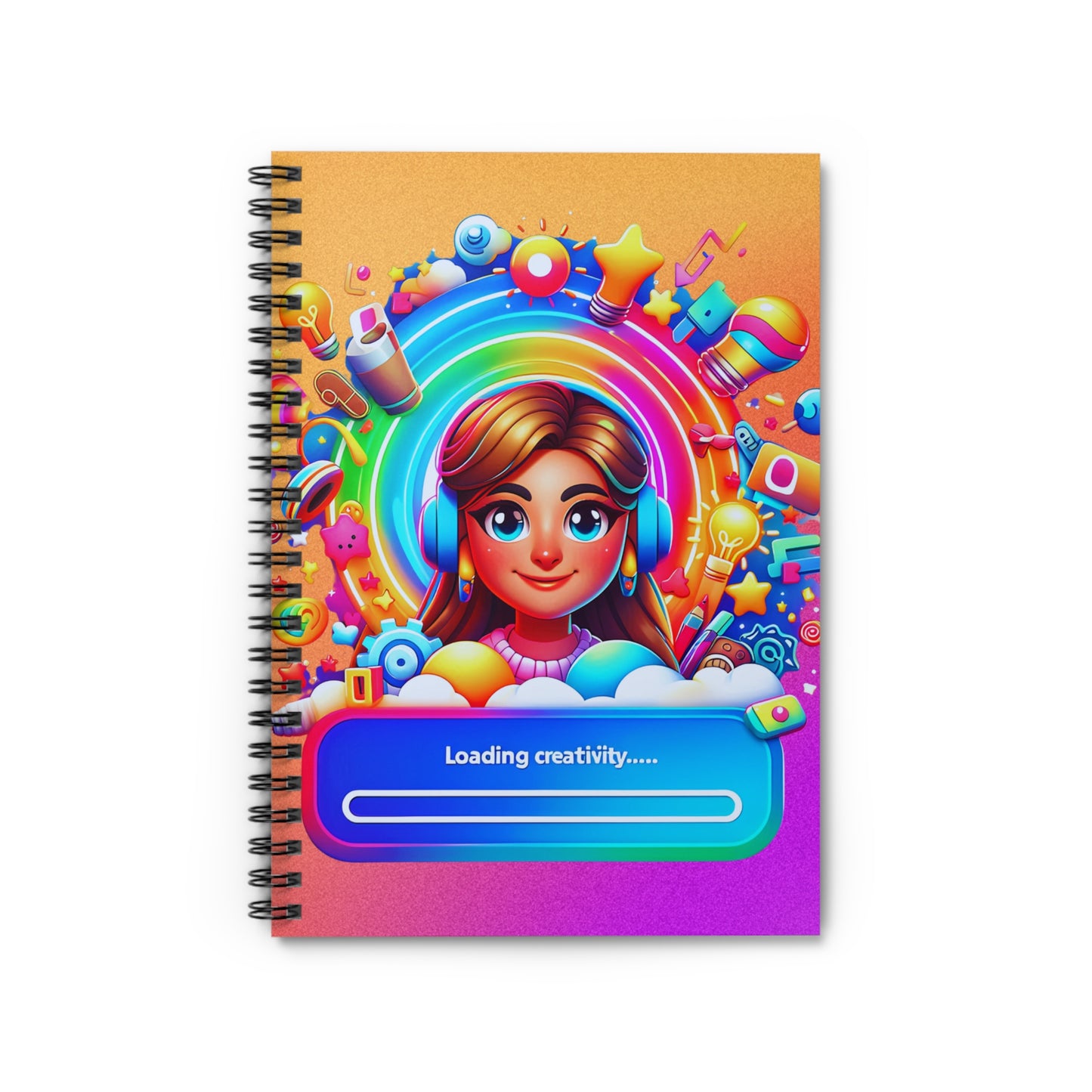 Spiral Notebook - Loading Creativity Ruled Line