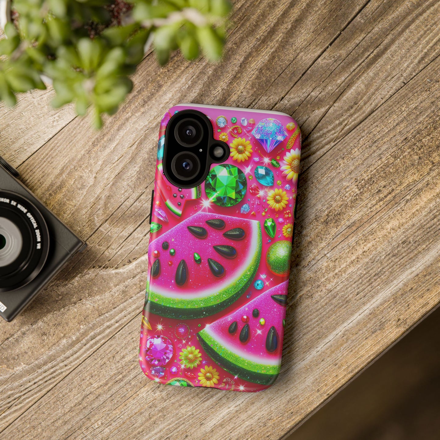 Phone Cases - Glam Melon Sparkle Tough Cases for a Stylish Look