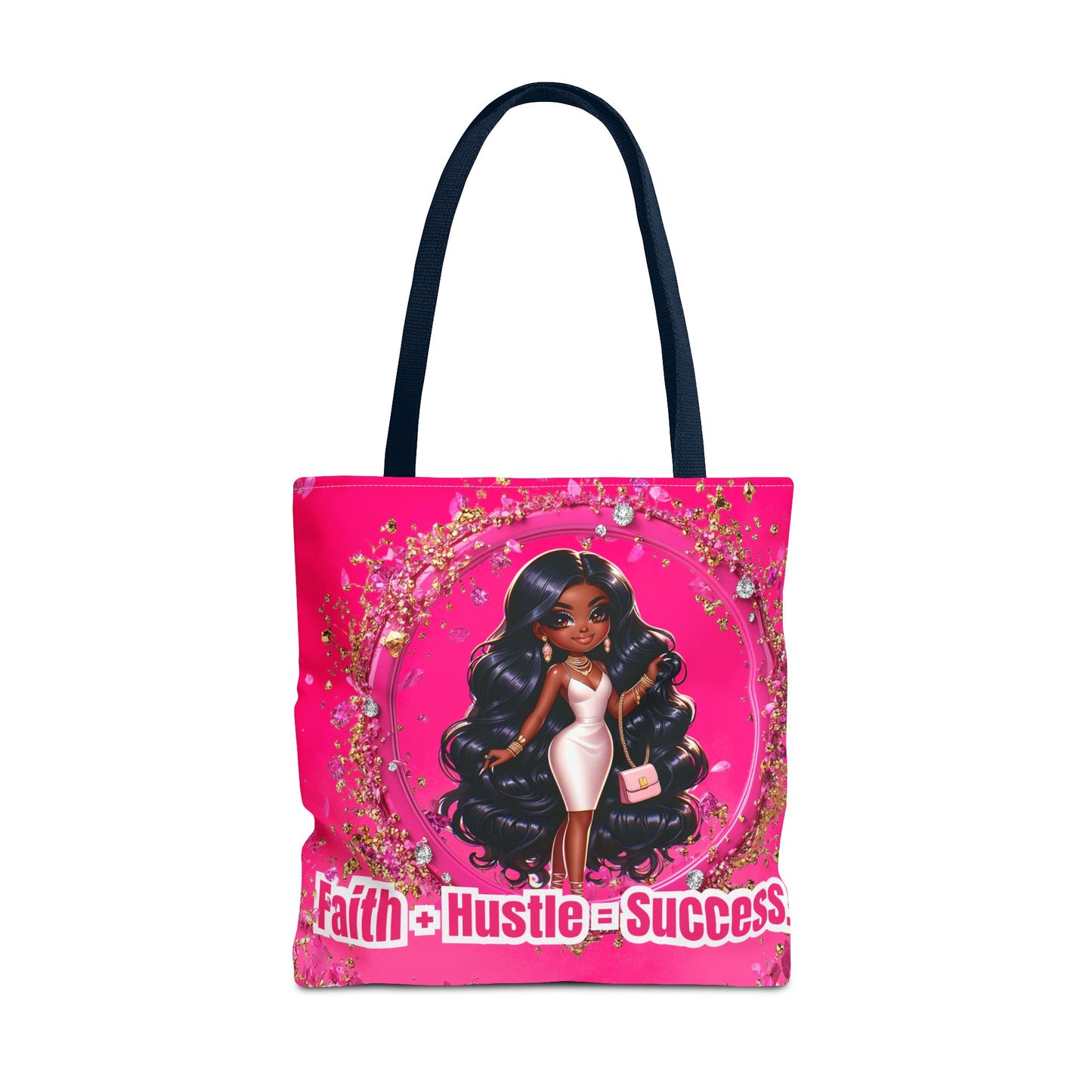Faith Hustle Tote Bag - Inspirational Motivational Design