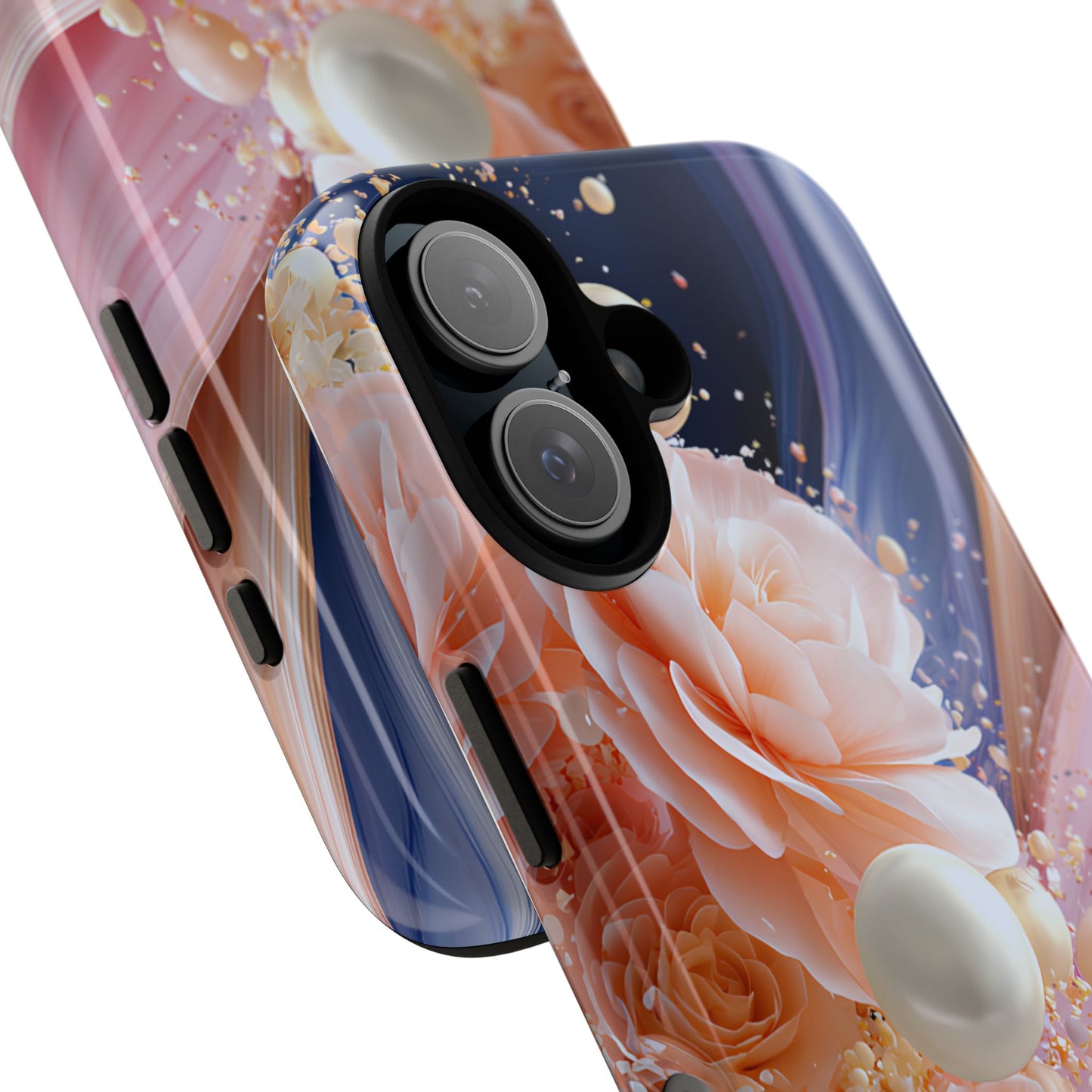 Phone Cases - Peach Pearl Elegance