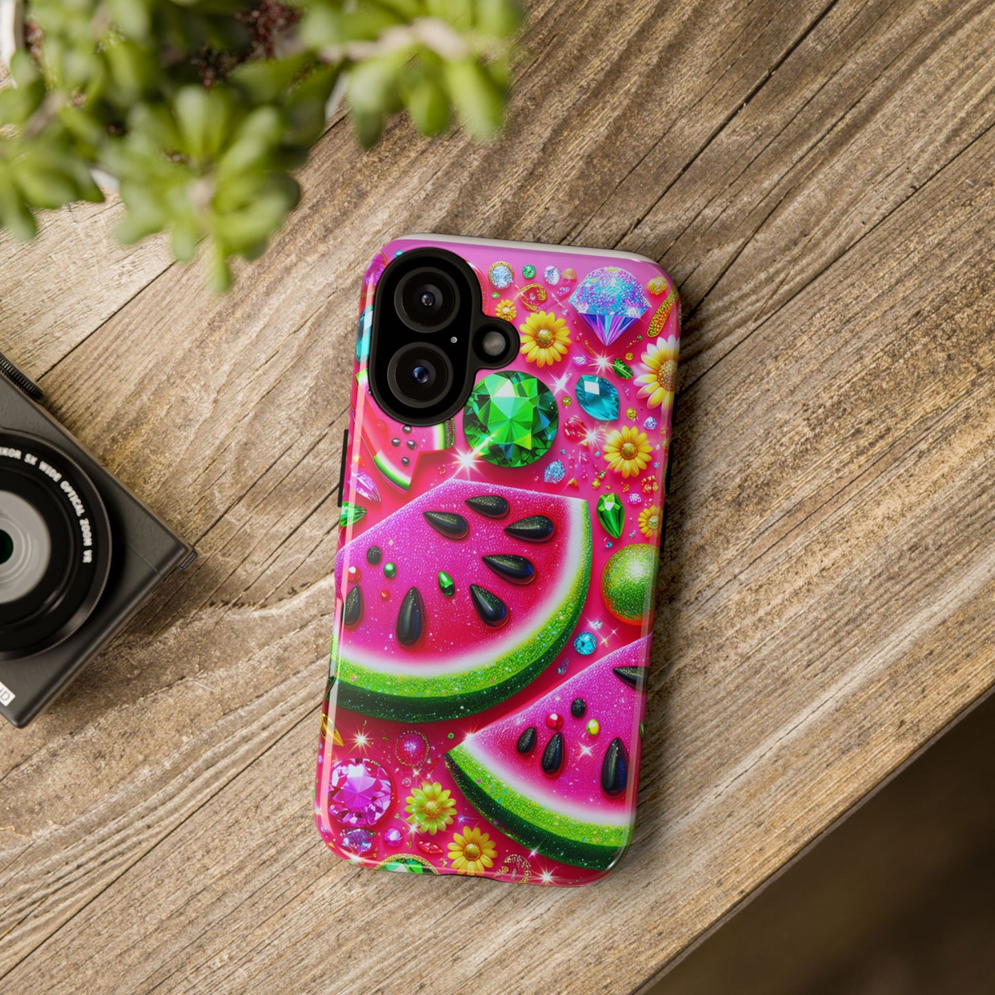 Phone Cases - Glam Melon Sparkle Tough Cases for a Stylish Look