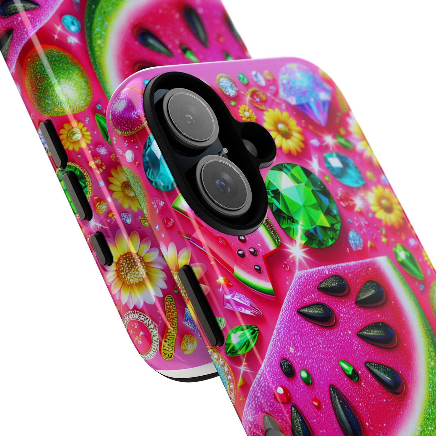 Phone Cases - Glam Melon Sparkle Tough Cases for a Stylish Look