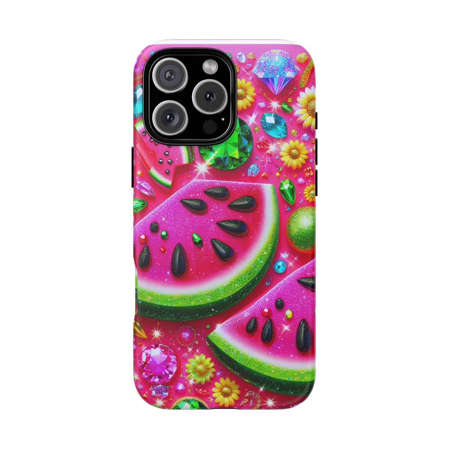 Phone Cases - Glam Melon Sparkle Tough Cases for a Stylish Look