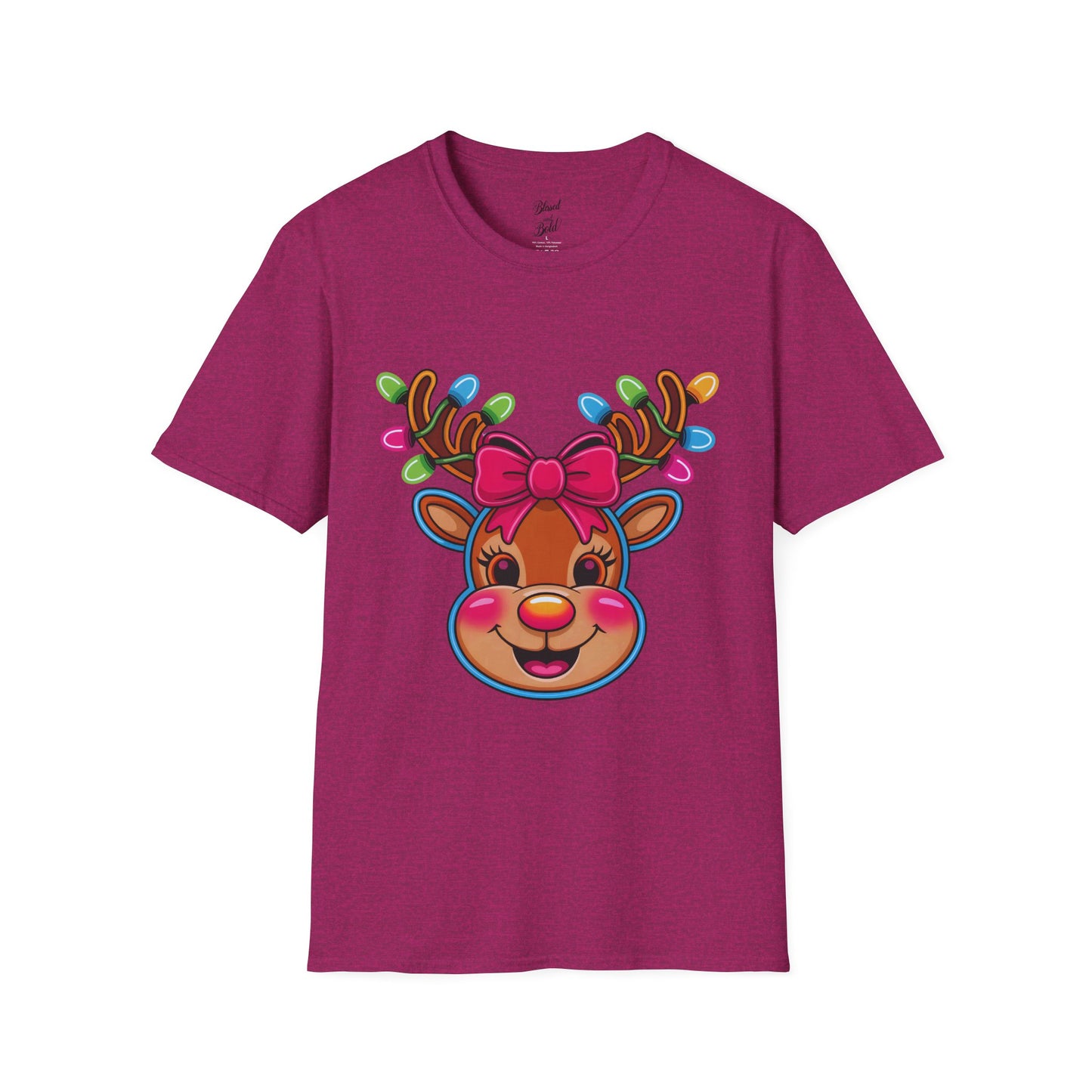Christmas Jingle Glow Reindeer T-Shirt