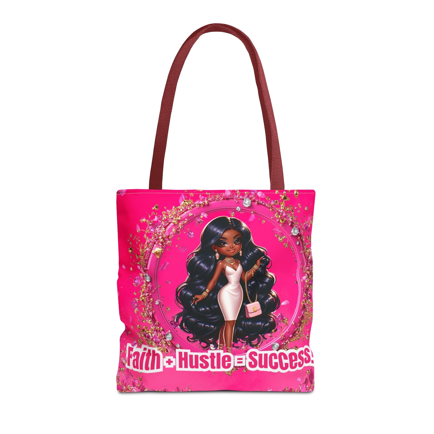 Faith Hustle Tote Bag - Inspirational Motivational Design