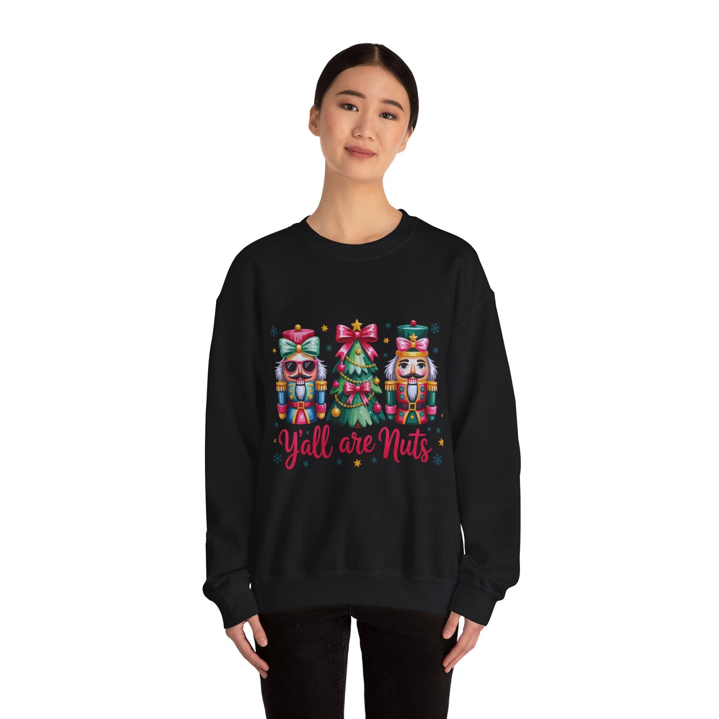 Sweatshirt - 'Y'all Are Nuts' Funny Unisex Crewneck Sweatshirt