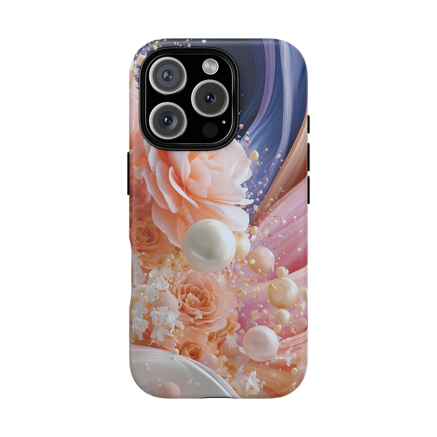Phone Cases - Peach Pearl Elegance