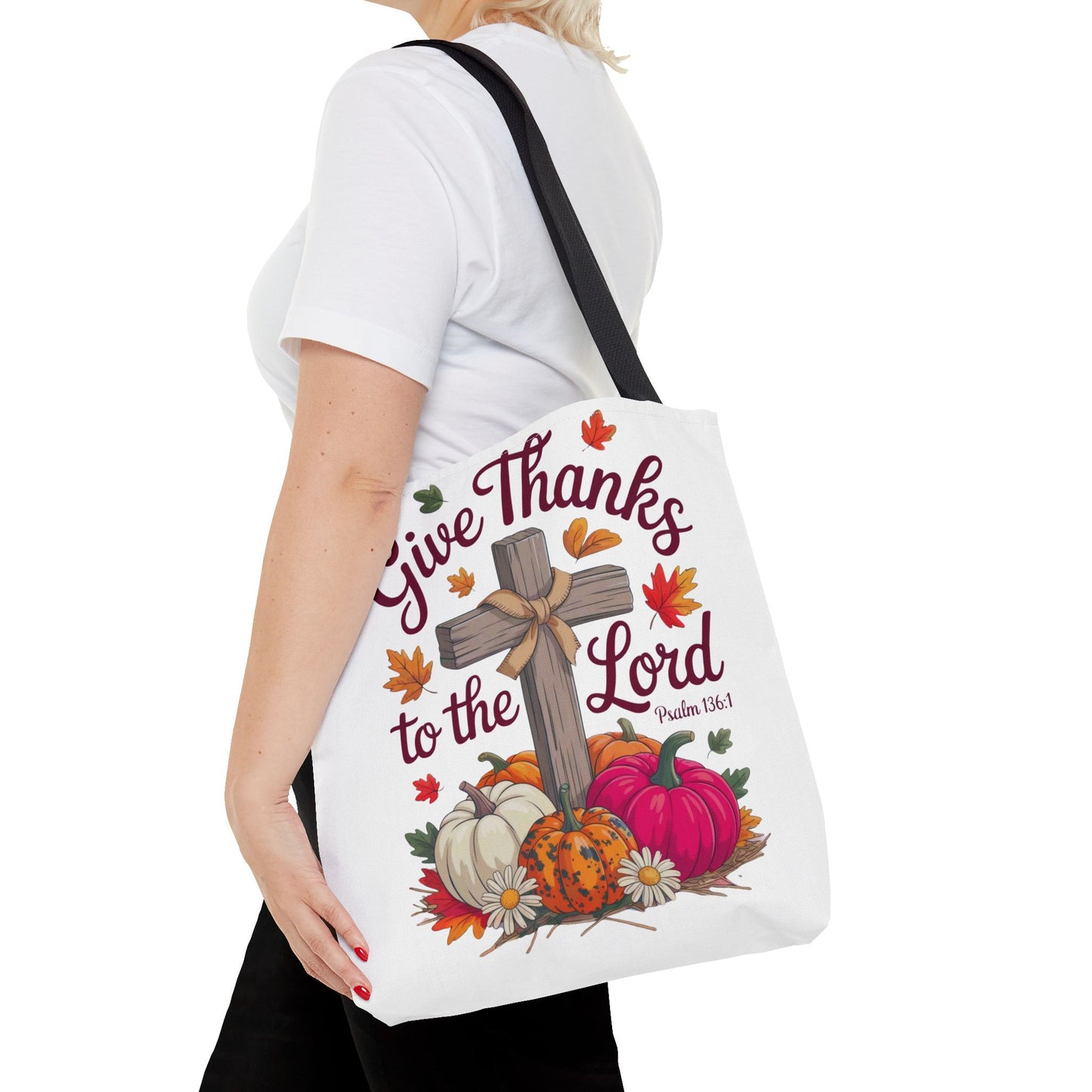 Psalm 136:1 Tote Bag