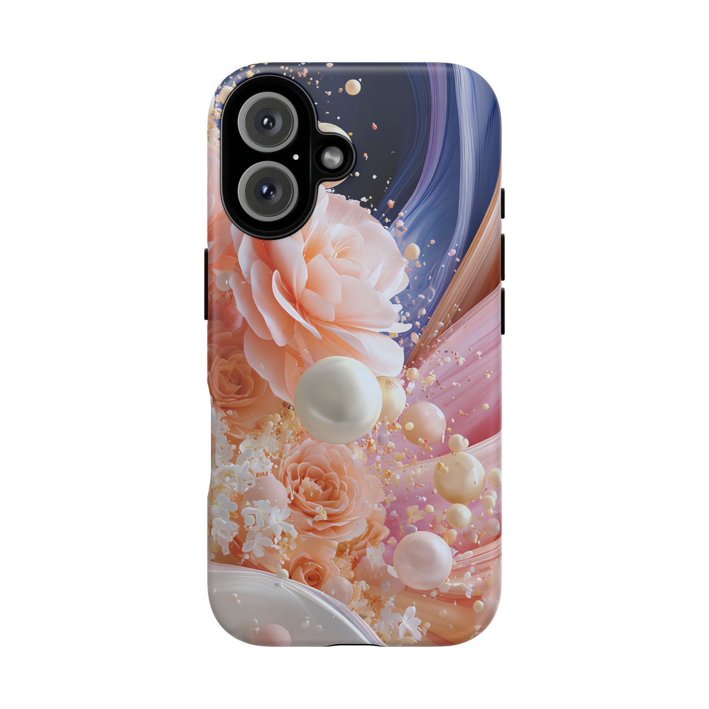 Phone Cases - Peach Pearl Elegance
