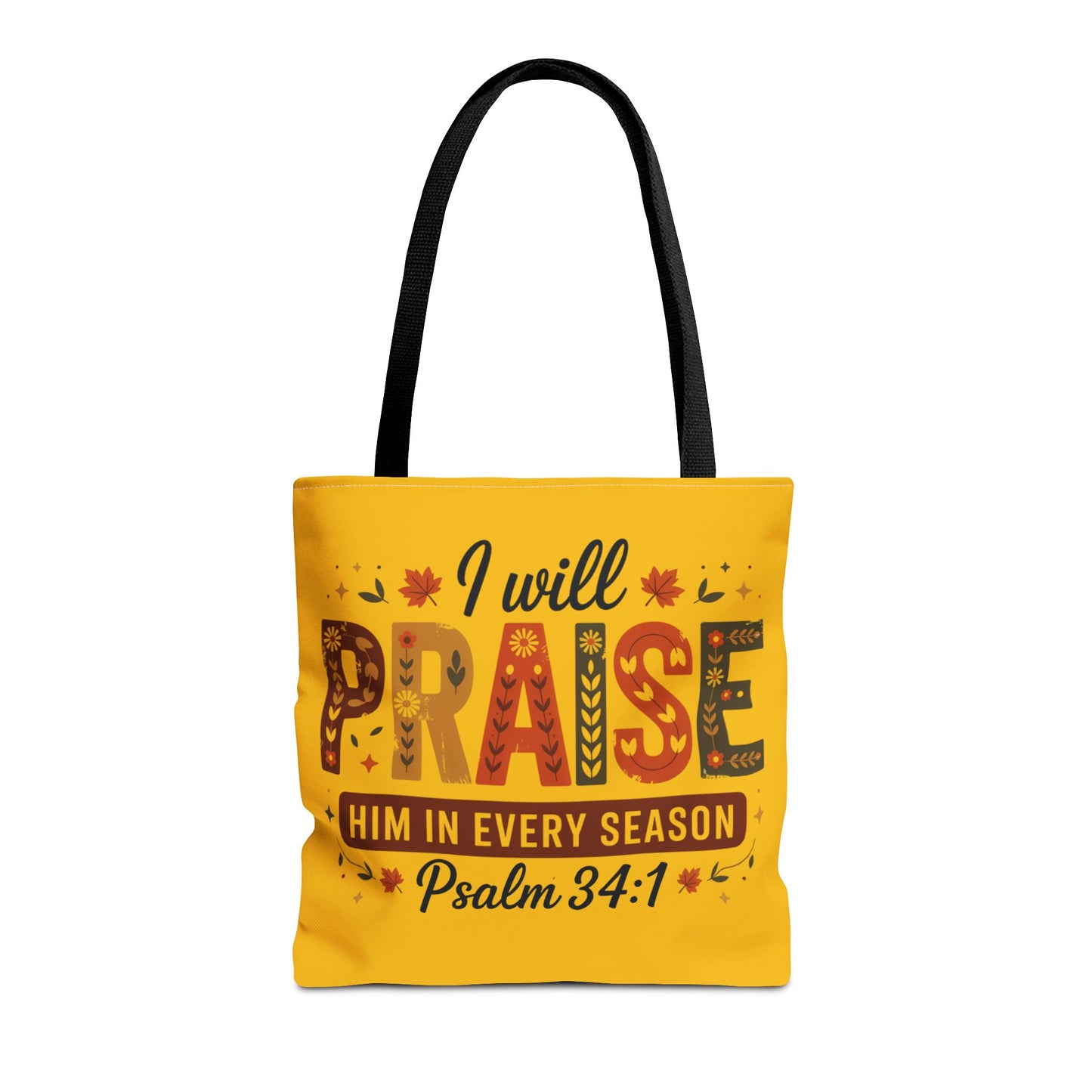Tote Bag - Autumn Praise Collection - Psalm 34:1