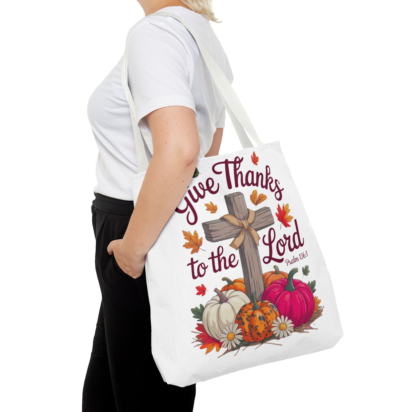 Psalm 136:1 Tote Bag