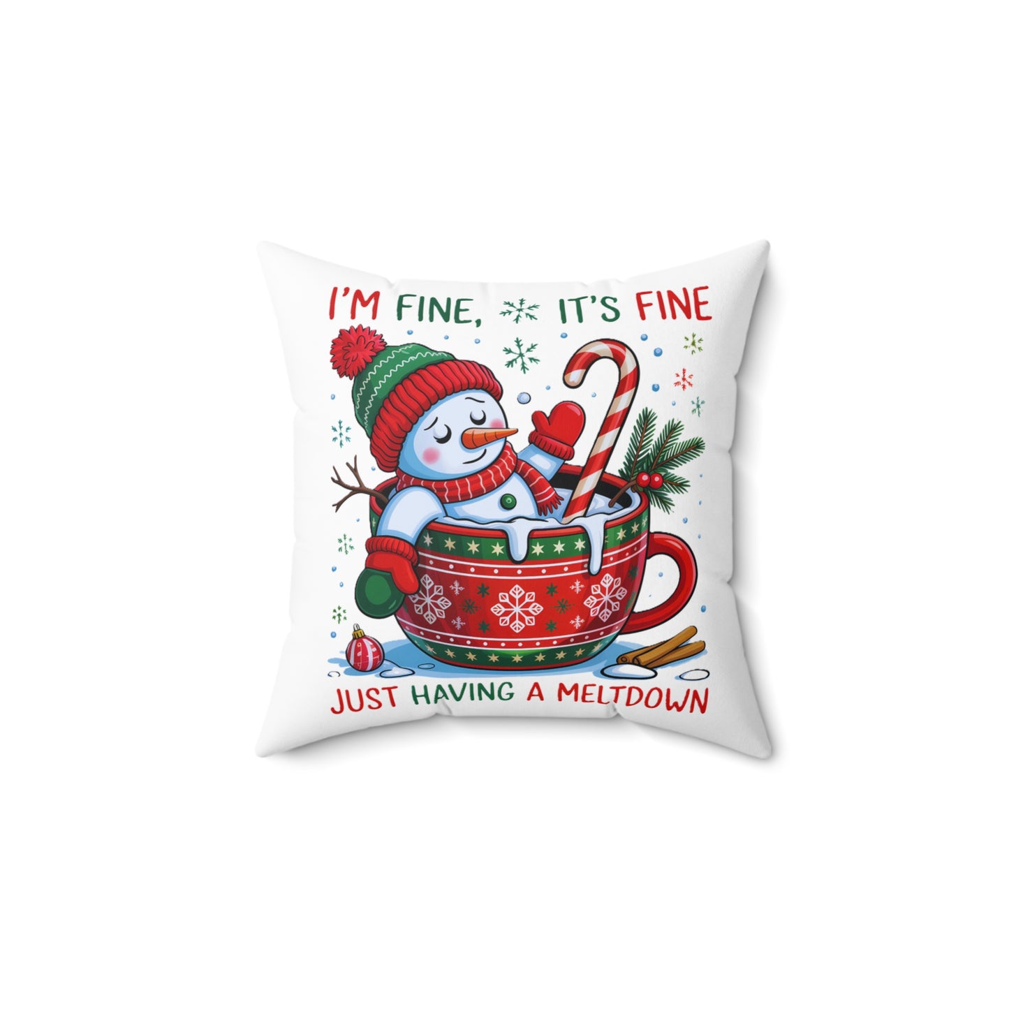 Square Pillow Cozy Winter Vibes