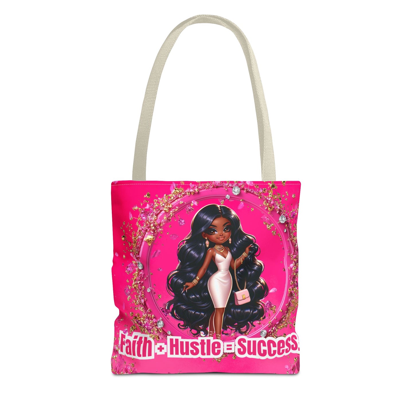 Faith Hustle Tote Bag - Inspirational Motivational Design