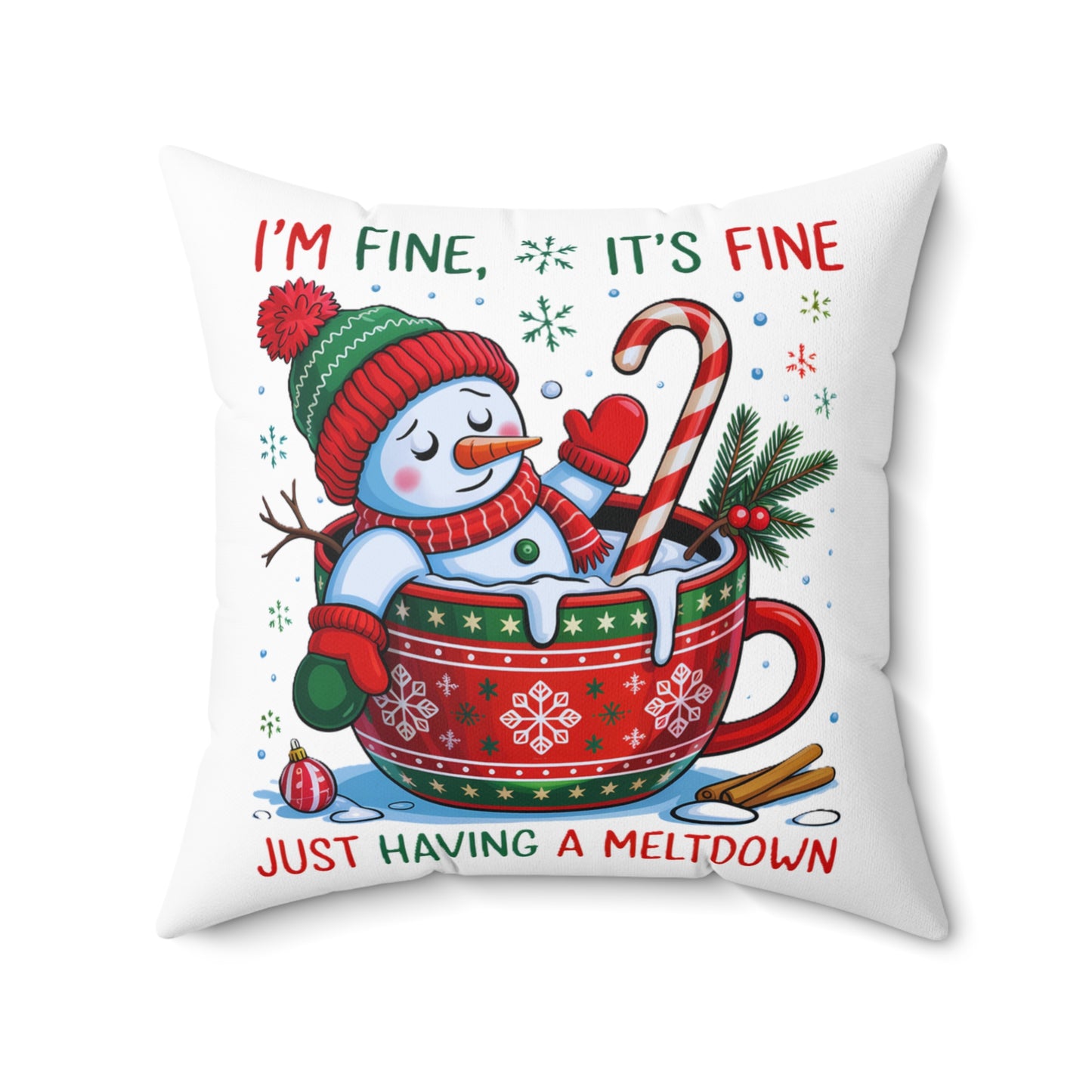 Square Pillow Cozy Winter Vibes