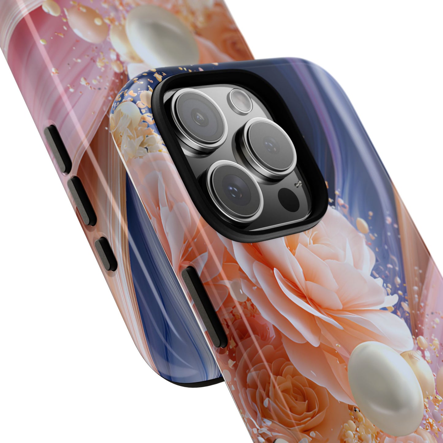 Phone Cases - Peach Pearl Elegance