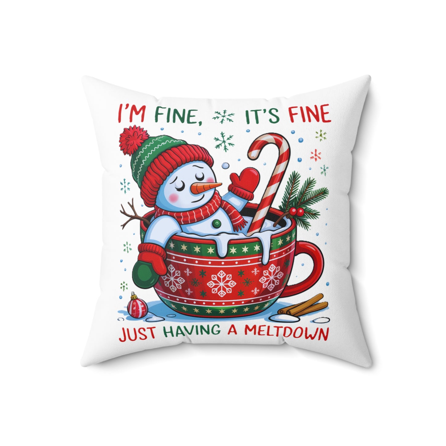 Square Pillow Cozy Winter Vibes