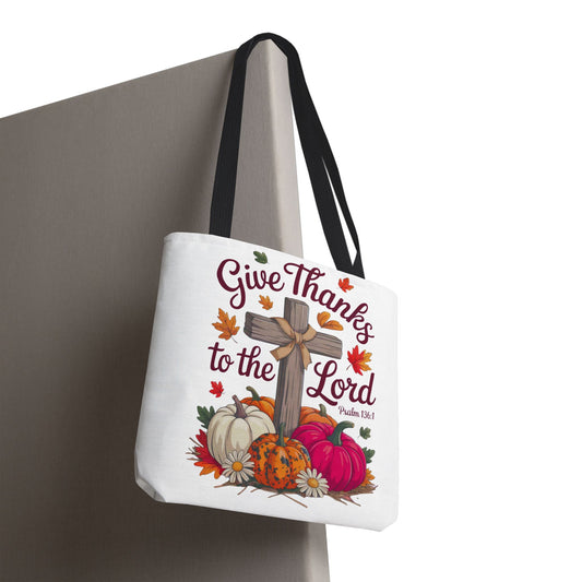 Psalm 136:1 Tote Bag